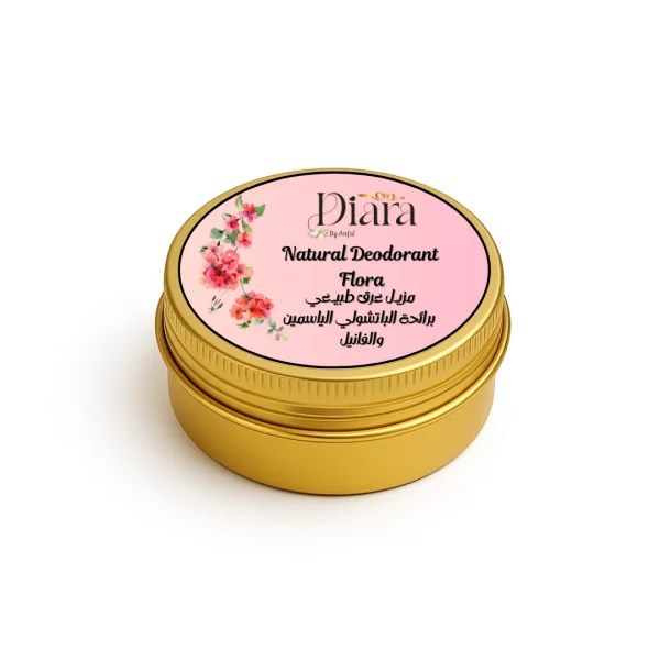 مزيل عرق طبيعي برائحة الباتشولي والياسمين والفانيل - Flora Jasmine Vanilla